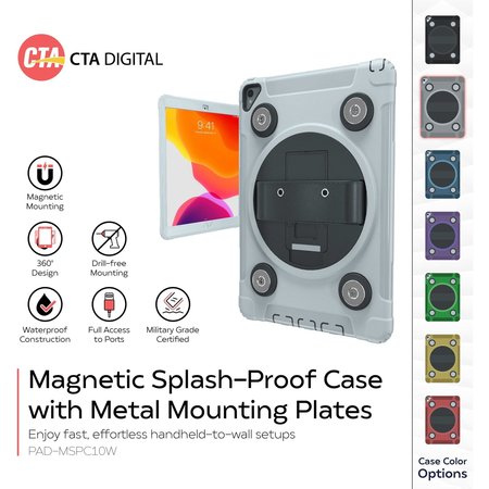 CTA DIGITAL Magnetic Splash-Proof Case Wht PAD-MSPC10W